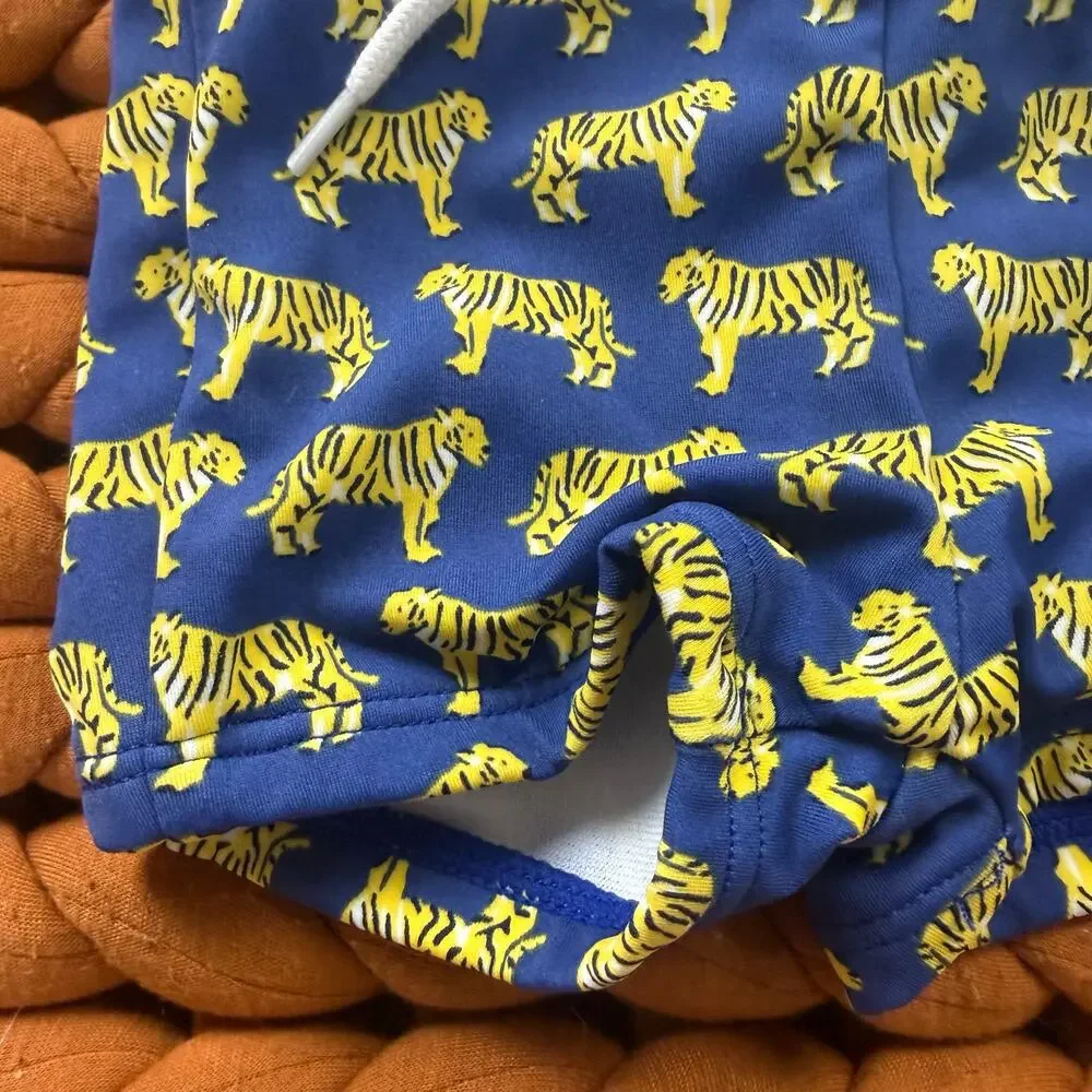 Janie & Jack Baby Boy Euro Swimmer Swimsuit Swim Bottoms 0-3 Months Blue Tiger